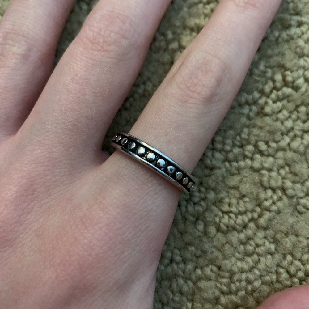 silver dot ring